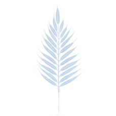 10" Artificial White Plastic Fern Spray with 23 Leaves (lot of 12) SALE ITEM